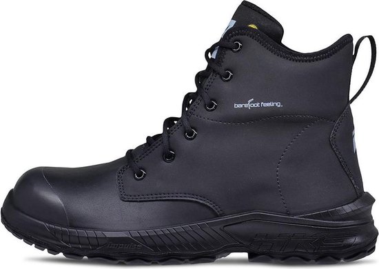 HKS Barefoot Feeling BFS 90 S3 werkschoenen - veiligheidsschoenen - safety shoes - dames - heren - hoog - composiet - antislip - ESD - lichtgewicht - Vegan - zwart - maat 44