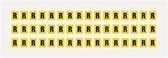 Letter stickers geel/zwart teksthoogte: 8 mm letter R