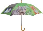 Esschert Design poezen paraplu | katten paraplu | dierenparaplu | paraplu met opdruk | met print
