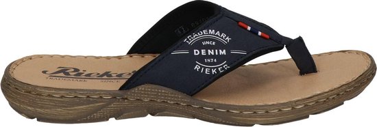 Rieker heren slipper - Blauw - Maat 44 | bol.com