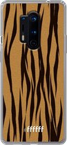 OnePlus 8 Pro Hoesje Transparant TPU Case - Tiger Print #ffffff