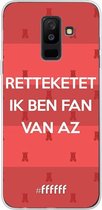 6F hoesje - geschikt voor Samsung Galaxy A6 Plus (2018) -  Transparant TPU Case - Retteketet ik ben fan van AZ #ffffff