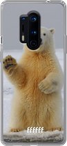 OnePlus 8 Pro Hoesje Transparant TPU Case - Polar Bear #ffffff