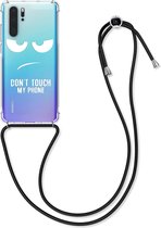 kwmobile telefoonhoesje voor Huawei P30 Pro - Hoesje met koord in wit / transparant - Back cover voor smartphone