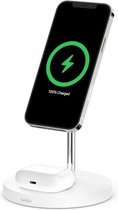 Belkin BOOST↑CHARGE™ PRO 2-in-1 wireless charger laadstandaard met MagSafe - Wit