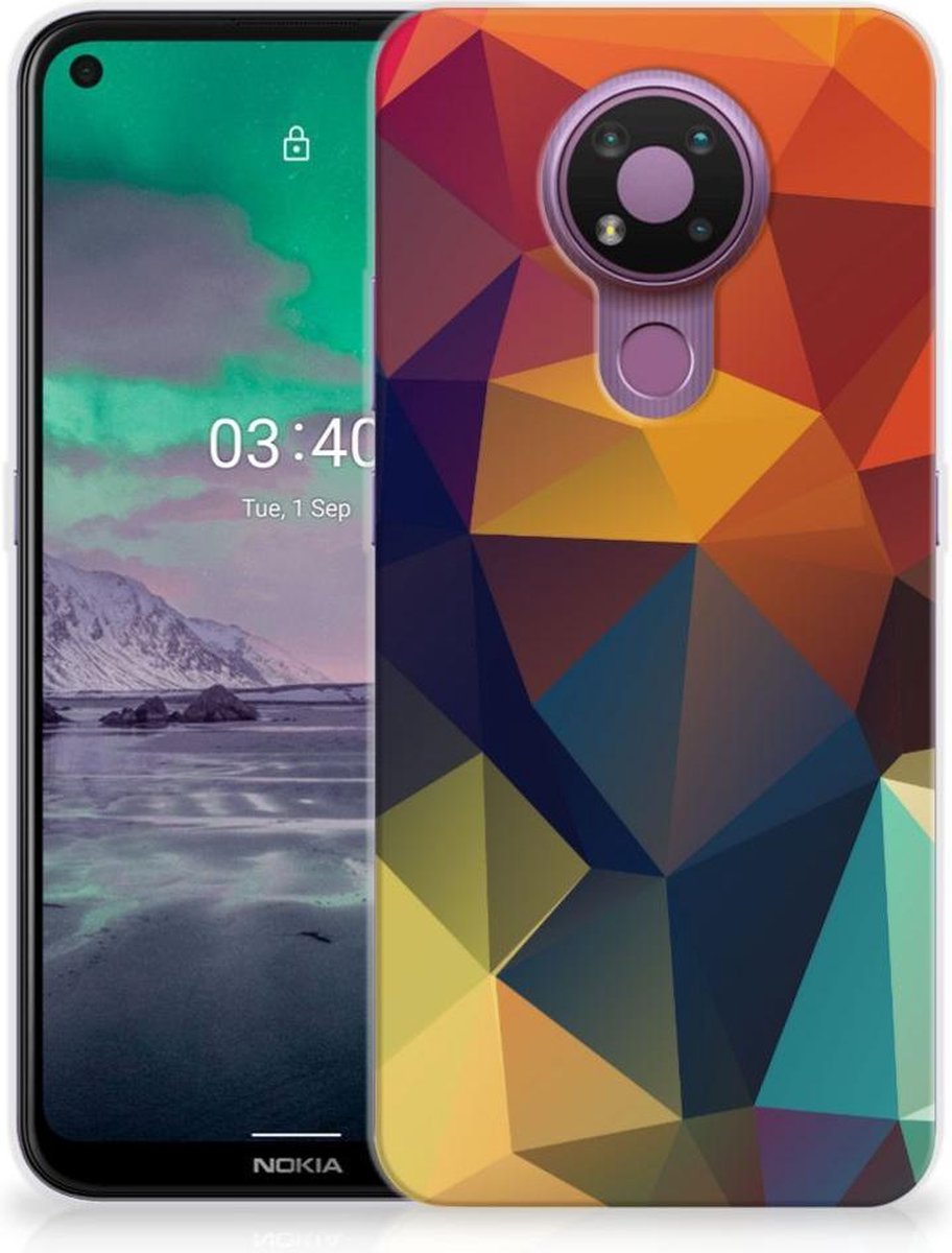 Nokia 3.4 TPU Hoesje Polygon Color