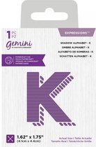 Gemini Expressions snijmal - Shadow Alphabet K