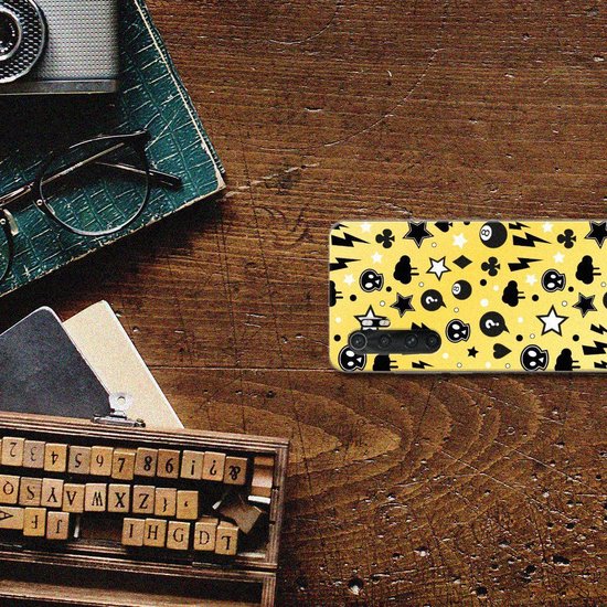 Coque pour Xiaomi Mi Note 10 Lite Bumper Housse Etui Punk Yellow