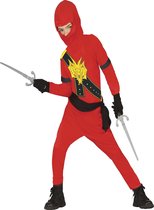 Fiestas Guirca - Kostuum Ninja child 7-9 jaar RED