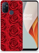 GSM Hoesje OnePlus Nord N100 TPU Bumper Red Roses