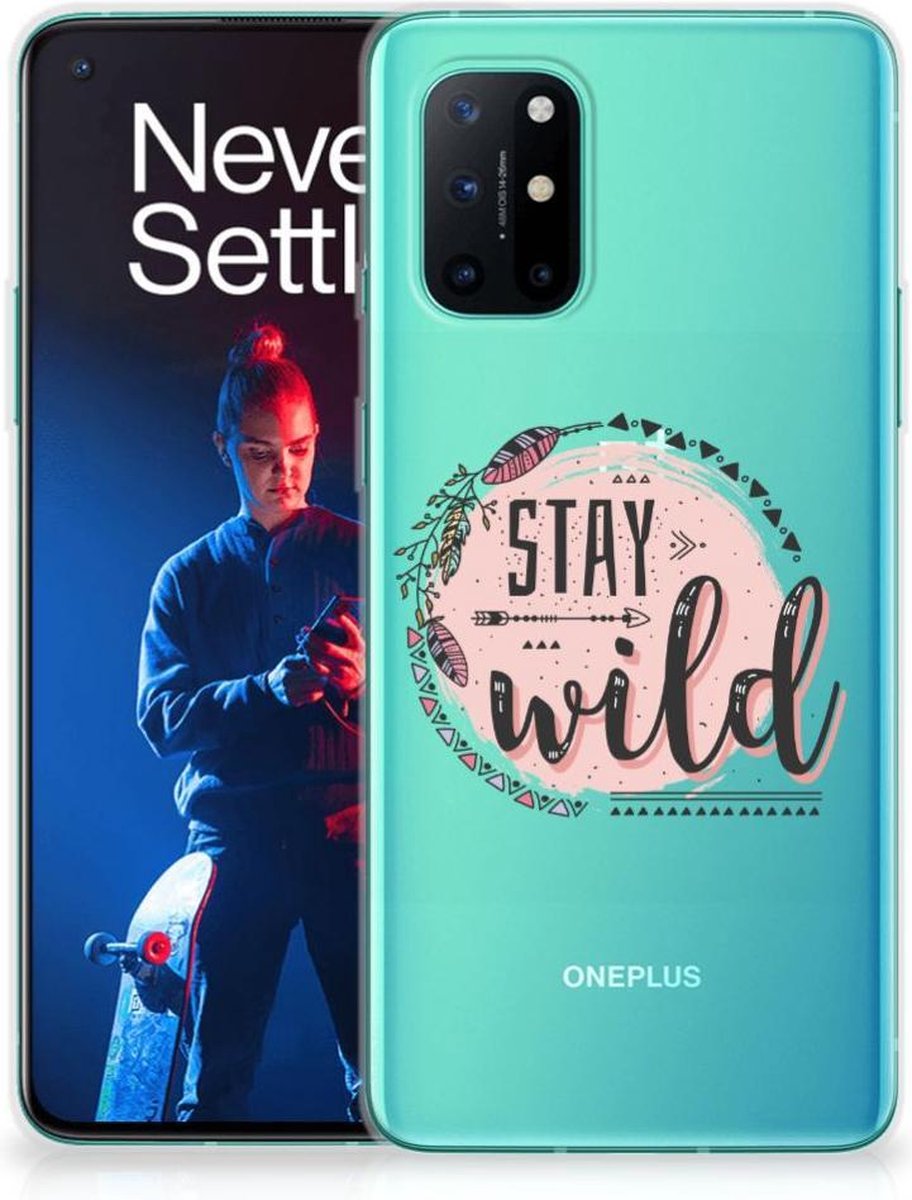 OnePlus 8T Telefoonhoesje met Naam Boho Stay Wild