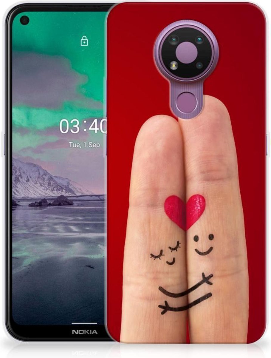Nokia 3.4 Silicone Back Cover Liefde - Origineel Romantisch Cadeau