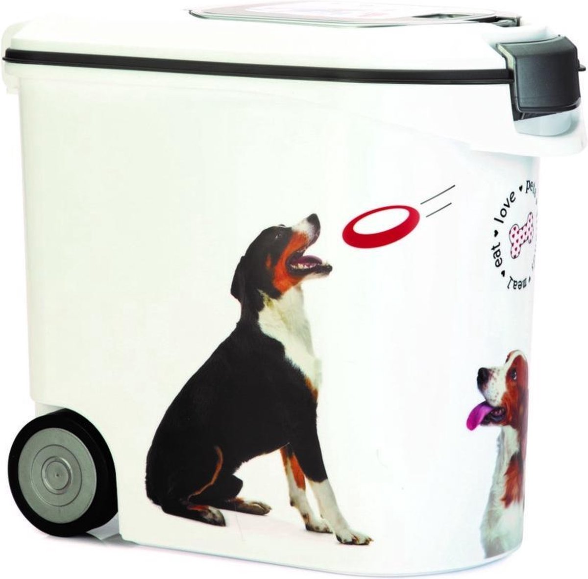 Conteneur Nourriture Animaux 15 Kg / 33 Lb – Pliable, Hermétique, Roulettes & Poignée – Large Ouverture