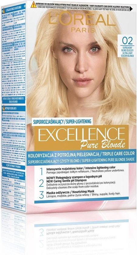 L'Oreal - Excellence Pure Blonde farba do włosów 02 Superjasny Blond Engelse beschrijving