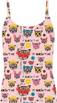 Muchachomalo Girls 1-pack singlet Cat Girls Maat: 134/140 Maat:  134/140