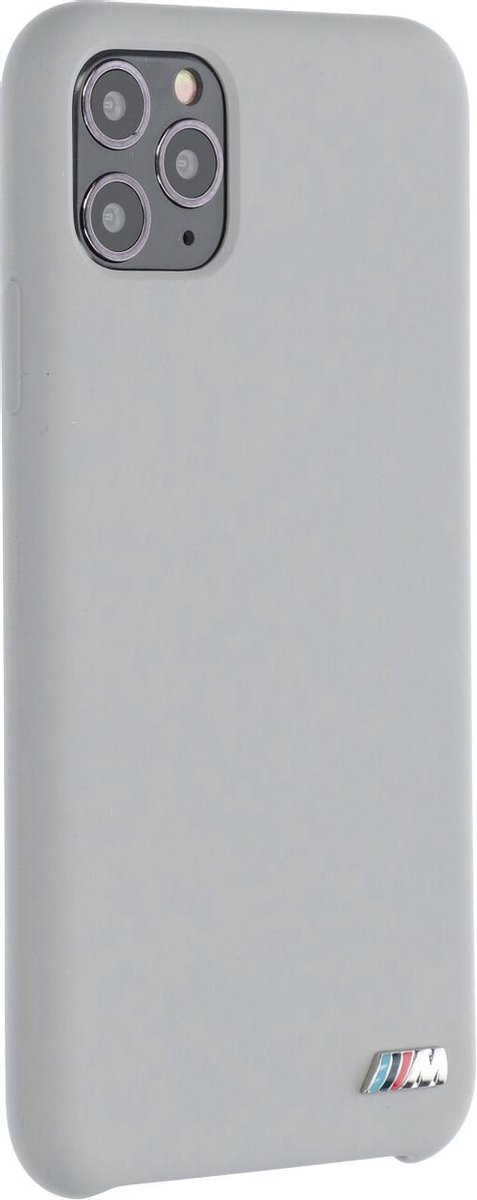 Grijs hoesje BMW - Backcover - Silicone - iPhone 11 Pro Max - Logo M - BMHCN65MSILGR