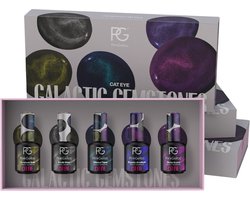 Pink Gellac Cat Eye Collectie Box Galactic Gemstones - Gellac Set van 5 x 15 ml Kleuren Gellak - excl Magneet