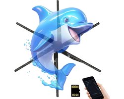 3D hologram fan reclame-weergave voor projector hologram 96 cm met 1532 lampkralen - ondersteunt het downloaden in bewerkte 3D-tekst. .
