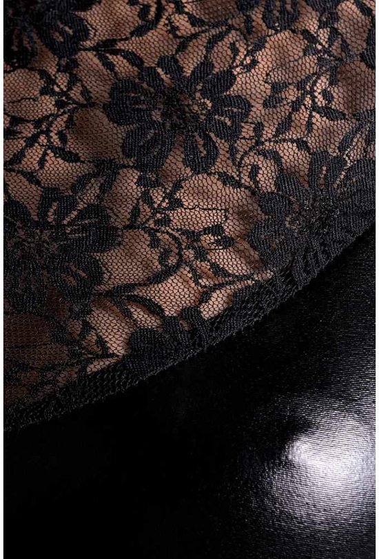 Robe Zwart Brillante Wetlook LULU - Zwart - L