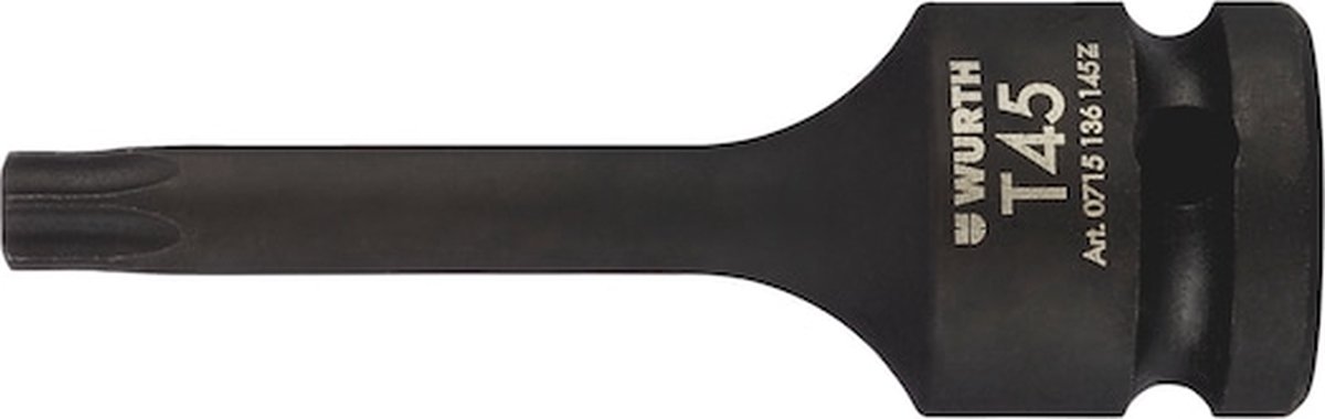 Wurth - 1/2 inch krachtdopsleutel, binnen-TX, lang - Krachtdopsleutel 1/2 inch Voor schroeven met binnen-TX, lang Soort aandrijving Binnenvierkant Aansluiting TX40
