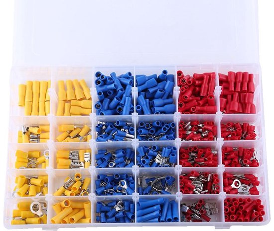 Kit 480 Pièces Connecteurs Sertissage Rapide - Bornes Mâle/femelle 2,8/4,8/6,3 Mm Avec Manchons Isolation - Pour Câblage Auto, Audio, électricité
