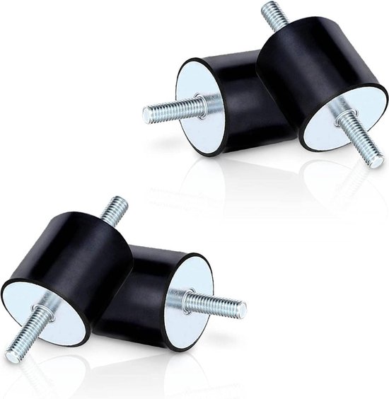 Wurth Rubberen metalen buffer type D   TRILLINGSDEMPER D 40X30 M8   Easy Bolts