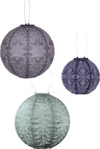 Lumiz Tuinverlichting op zonne energie - Solar tuinverlichting - Lumiz Solar Lampion - Rond Set - Paars - Future Dusk - Sage Green