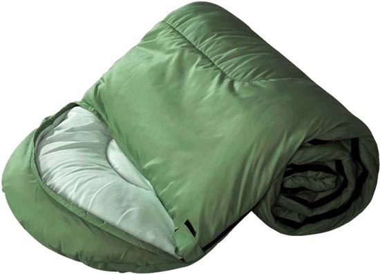 Slaapzak met capuchon, 2-in-1 kampeerquilt, groen van Quechua — afbeelding 3