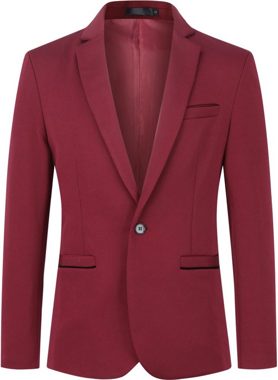 ALLTHEMEN Heren Stretch Blazer Slim Fit Jasje - Zakelijk Pak Jasje - L
