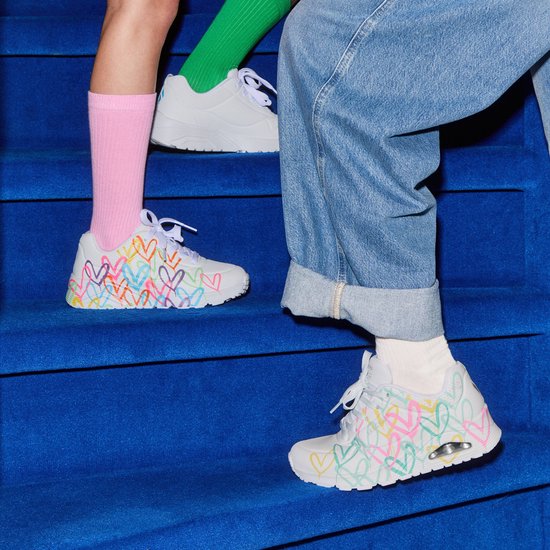 Skechers Uno - Changed Love - Dames Sneakers - Wit