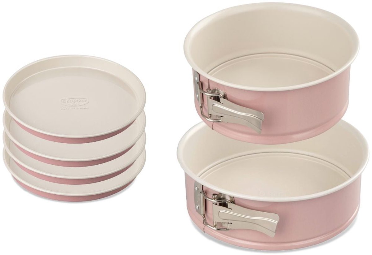 Set van 2 springvormen 18 en 20 cm en lagen taartvormen Dr. Oetker Retro