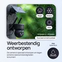 Zwarte Protectly beveiligingscamera, weerbestendig ontworpen voor regen, sneeuw en hitte. IP66 waterdicht.