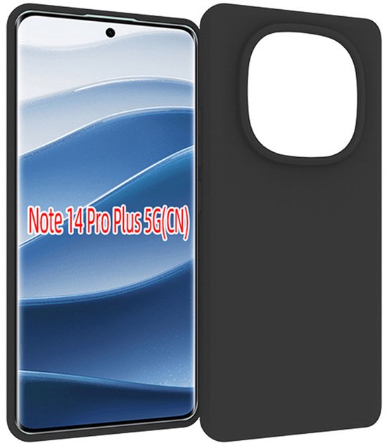 Coque Xiaomi Redmi Note 14 Pro Plus - Coque arrière MobyDefend en TPU - Zwart mat - Coque pour téléphone portable - Coque compatible avec : Xiaomi Redmi Note 14 Pro Plus