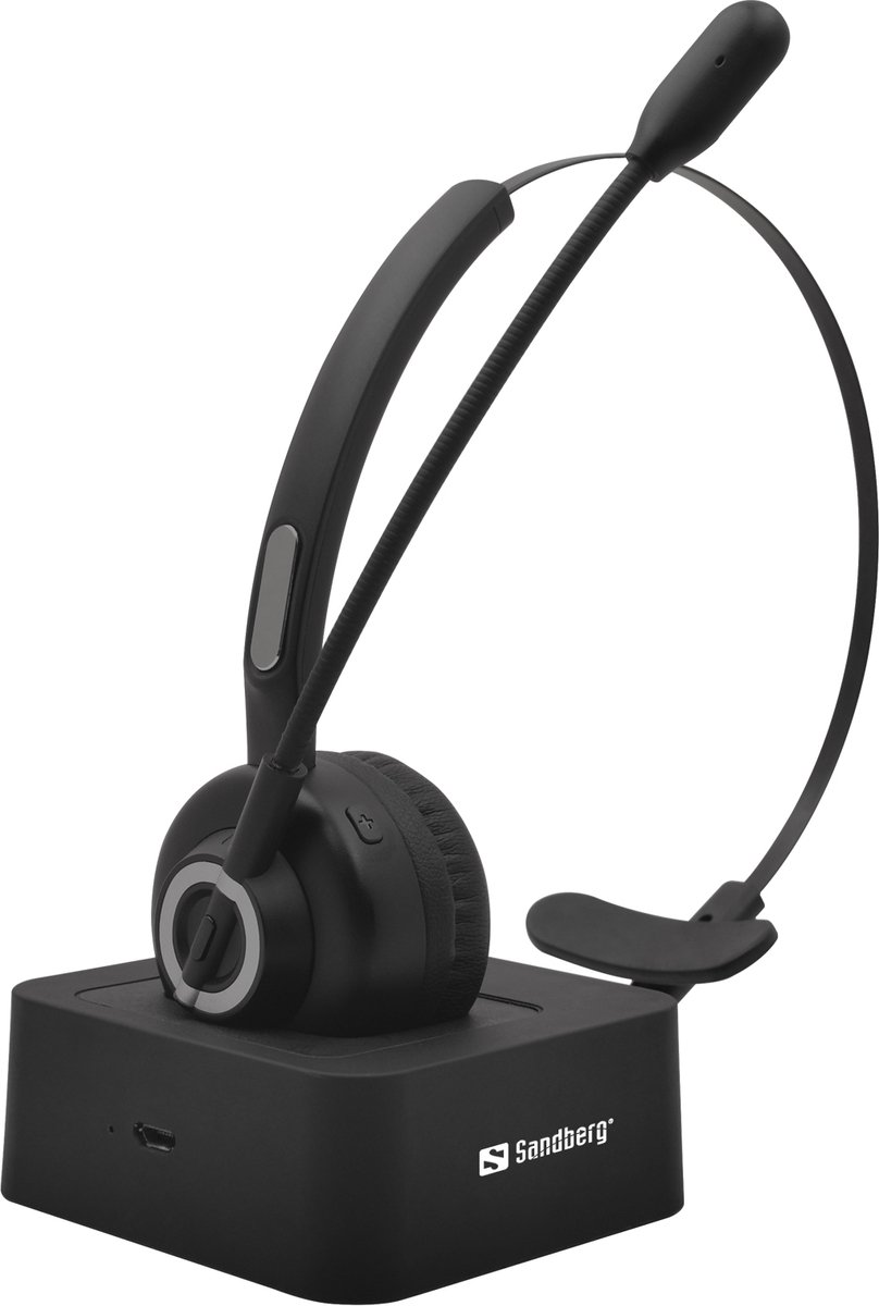 Sandberg -126-06 -Bluetooth- Office Headset Pro -Monauraal- Zwart