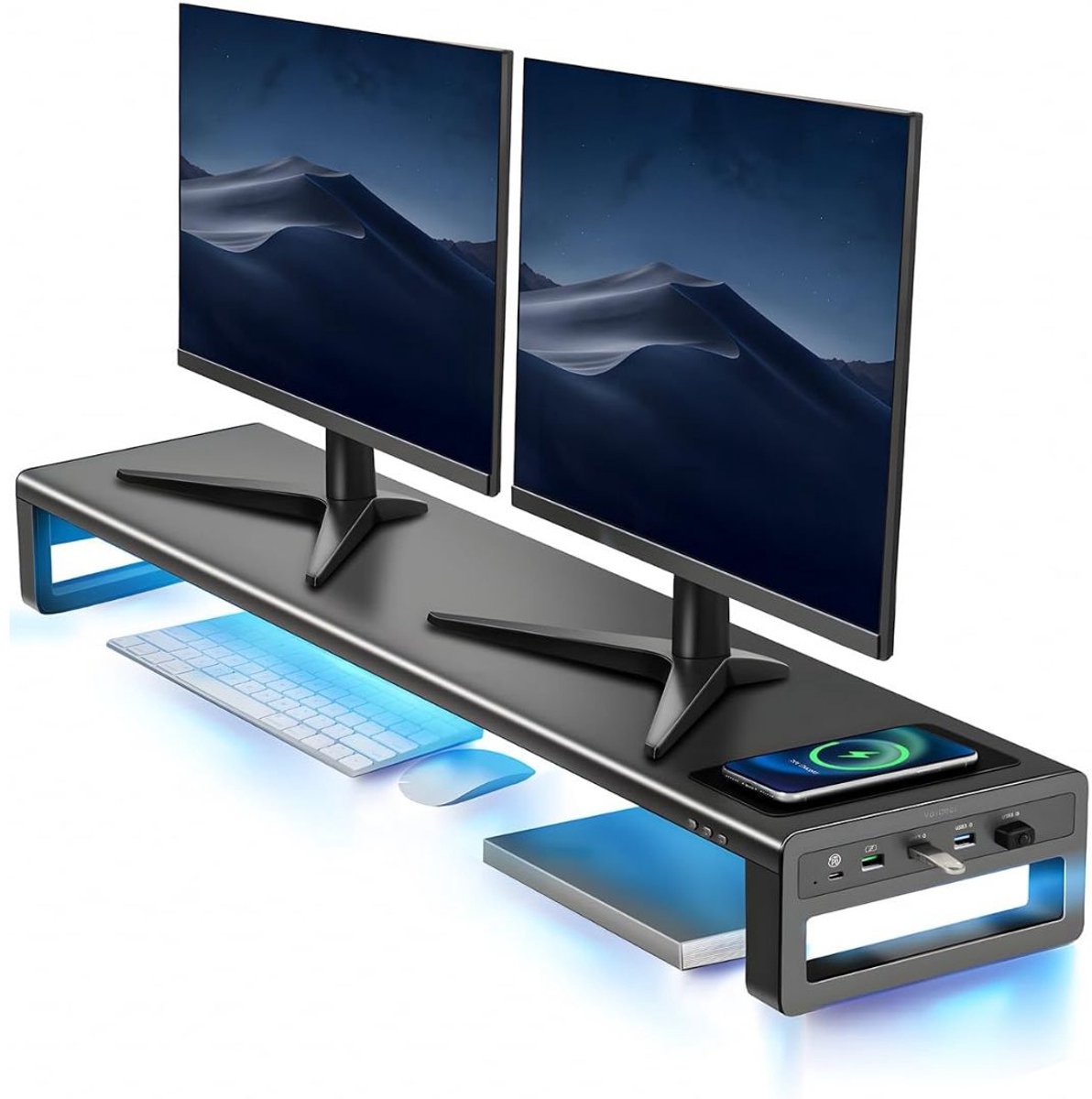 ApexArte® Multifunctionele Monitorstandaard met Telefoonhouder