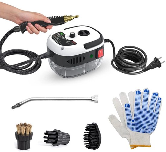 CS® - Stoomreiniger - 2500w - 105 °C - Stoomapparaat Kleding & Badkamer & Keuken - Zetelreiniger - Kledingstomer - Handstoomreiniger - Handstomer - Tapijtreiniger - Reinigingsmachine Vloer - Vlekkenreiniger - Meubelreiniger - Bankreiniger Machine