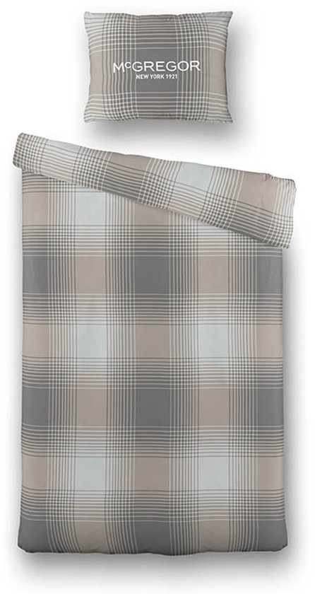 Rivièra Maison Tartan Check Dekbedovertrek - Eenpersoons - 140 X 200 220 Cm Zand