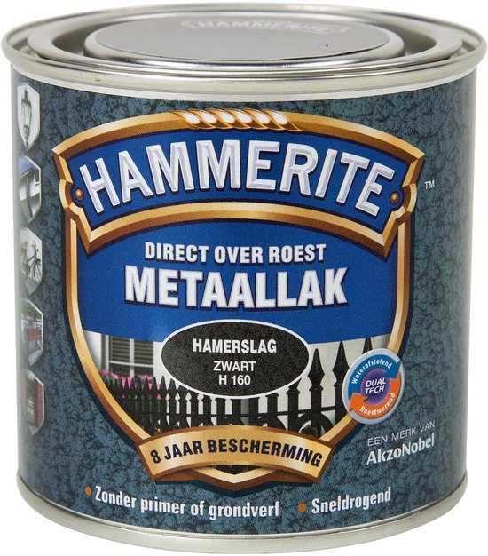 Hammerite - Metaallak Hamerslag - Zwart - 2,5 L