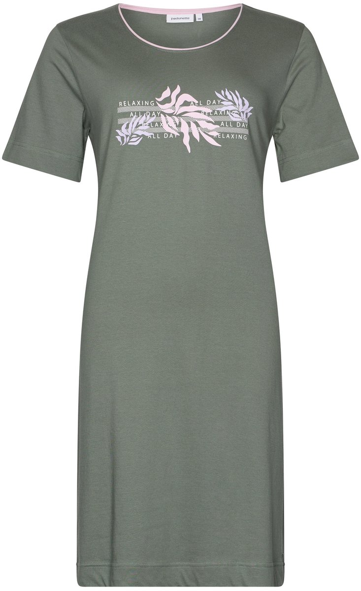 Pastunette Dames Nachthemd Pastunette - Green Breeze - Bio Katoen - Groen