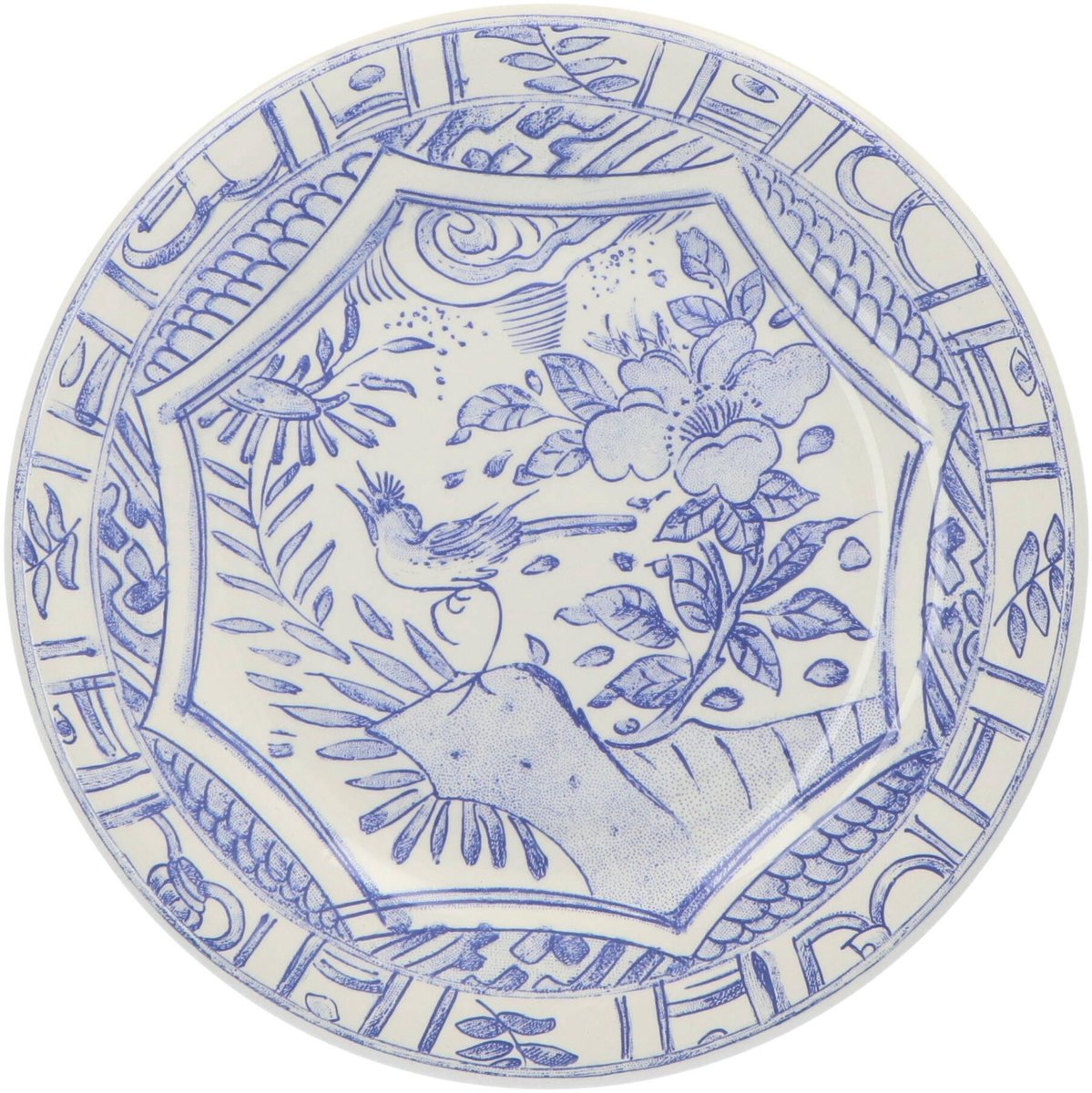 Gien - Ontbijtbord Oiseau Bleu 22cm (set van 4) - Kleine borden