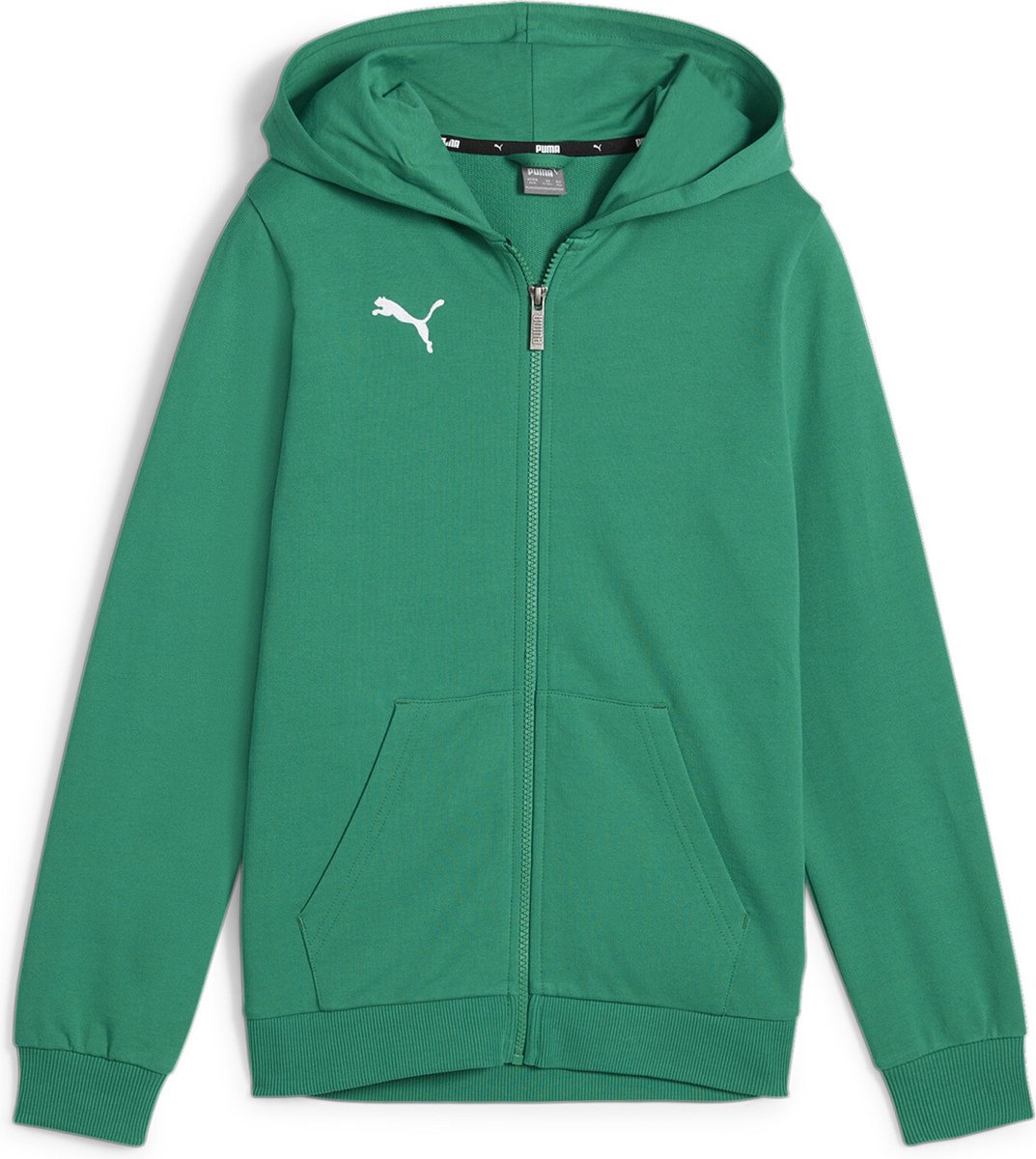 PUMA kinderteamGOAL Casuals hoodedjack Jr jack met capuchon 658596 05 Groen