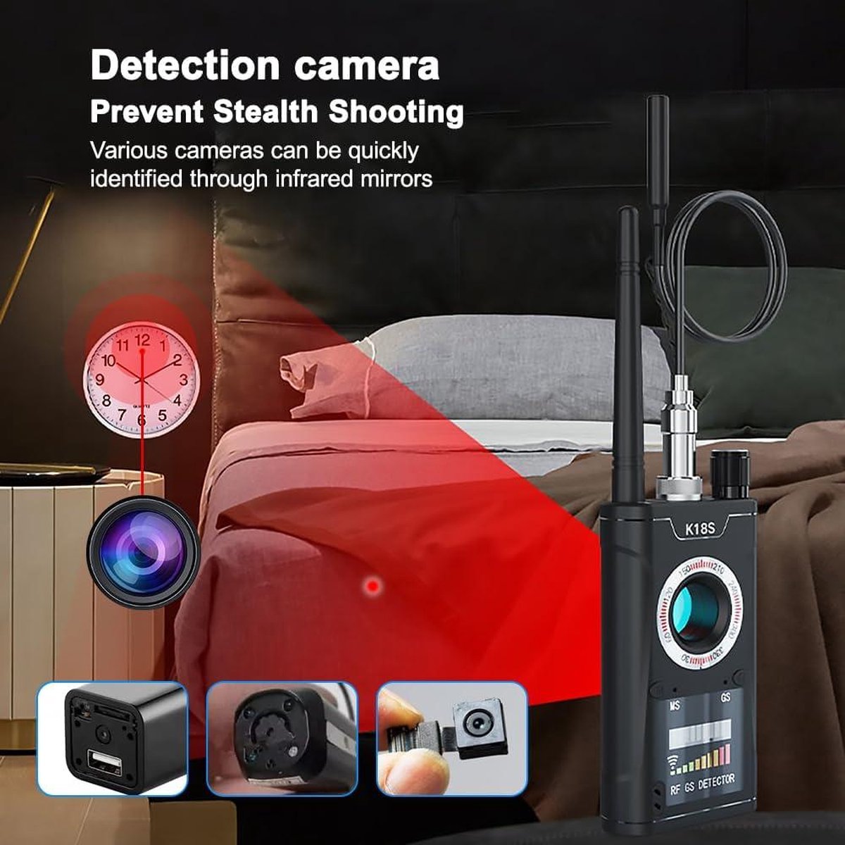 Infrarood Camera Sweeper - Spy Camera Bug Detector - Verborgen Camera Finder
