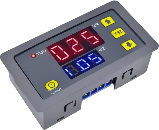 VOKTTA Zeitrelais DC 5V-30V Timer Relay Programmierbares Relais-Schaltmodul LED-Anzeige Digitaler Zeitzyklus 0.1s-999 Minuten ON-Off Steuerung für leichte Wasserpumpe Motor