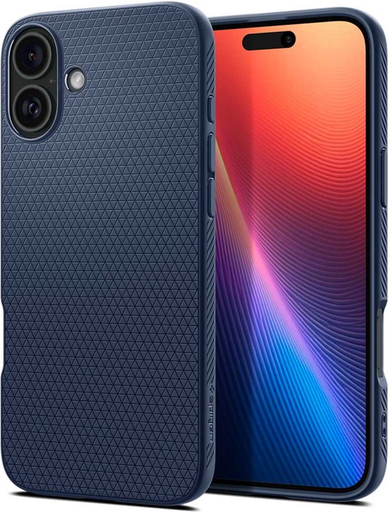 iPhone 16 hoesje blauw flexibel TPU...
