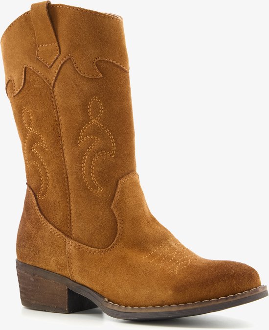 Bottes western de cowboy pour filles en cuir TwoDay marron - Taille 32 - Cuir véritable