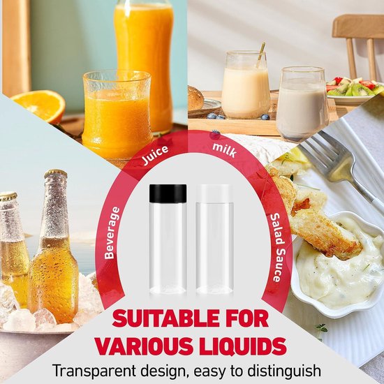 KEILEOHO 30 stuks 350 ml sapflessen kunststof om te vullen, plastic