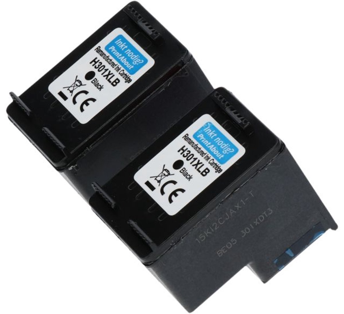 PrintAbout - Inktcartridge / Alternatief voor de HP 301XL / Zwart 2-pack