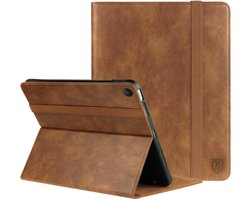 Rosso Element Hoes Geschikt voor Lenovo Tab M10 Gen 3 (10.1) | Book Case | Volledige bescherming | Elastische band | Sleep/Wake functie | Met Penhouder | Verstelbare standaard | Bruin