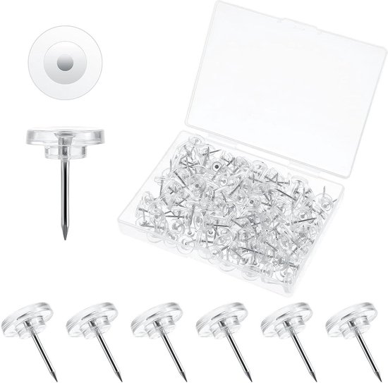 Lot De 100 Punaises à Tête Ronde En Métal MWOOT Pour La Maison, L'école