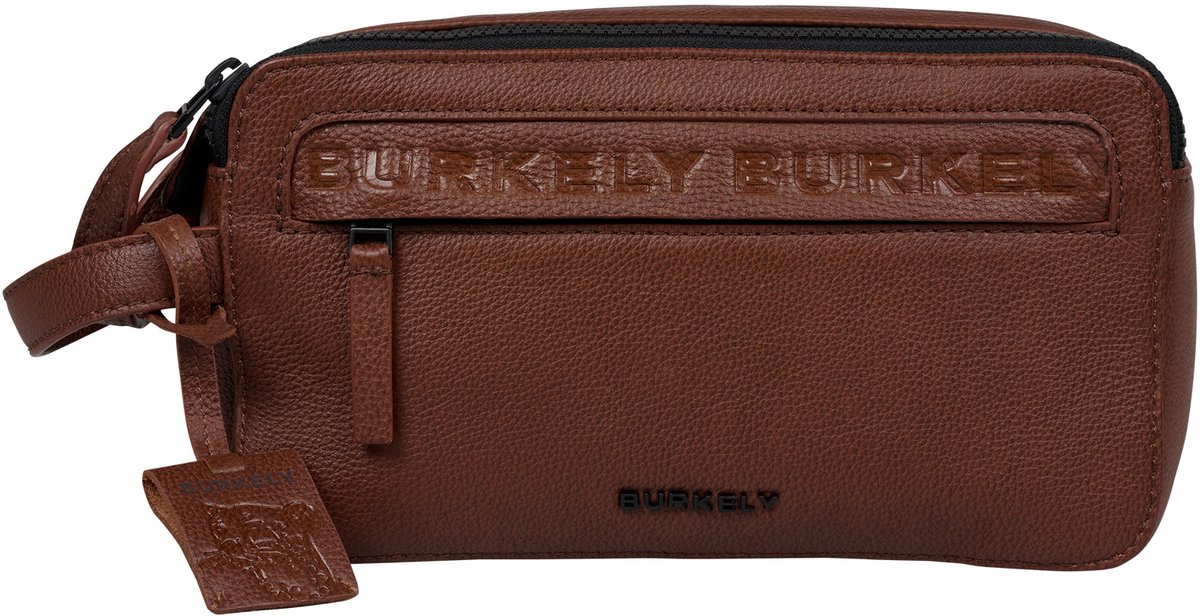 Burkely Minimal Mason Toiletry Bag - Toilettas - Volwassenen - Cognac
